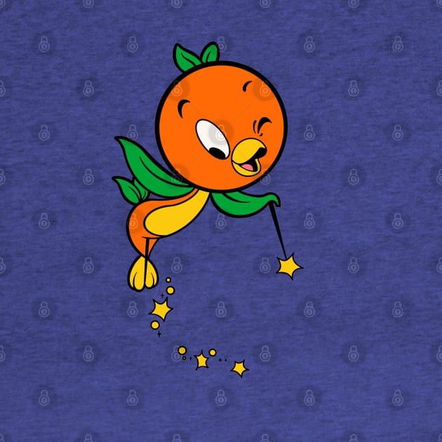 Retro Orange bird sunshine by EnglishGent